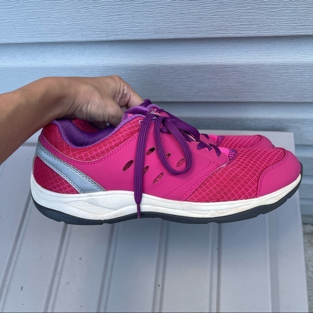 Vionic Benture Sneakers Fuchsia Pink Lace Up Comfort Shoes Mesh Leather Size 11 - Picture 11 of 13